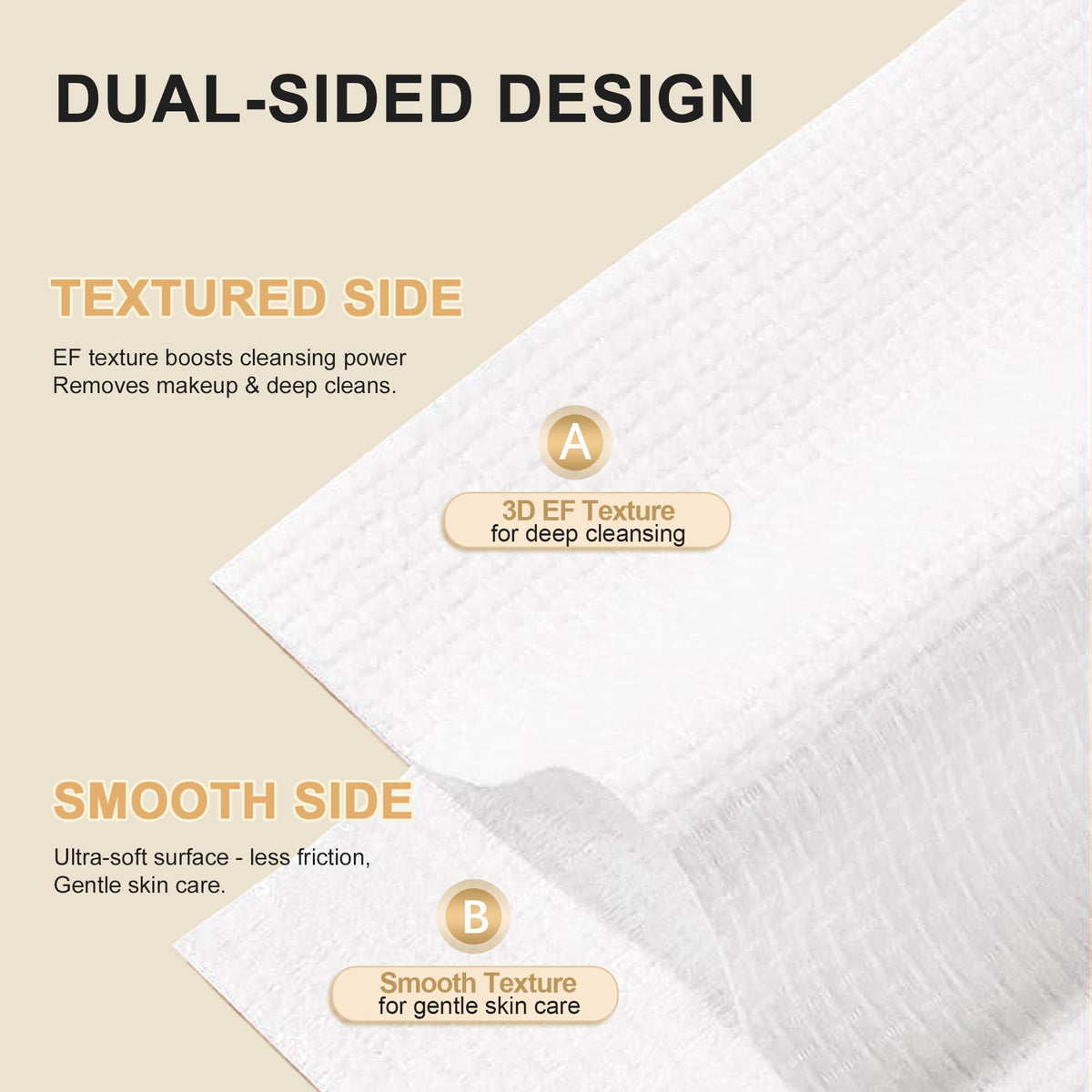 ALL- LUCKY towel removing makeup to show gentle efficacy and convenience
