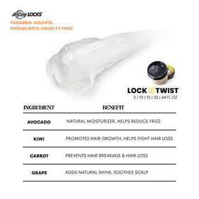 AllDay Locks edge control close-up showing frizz control and clean edges