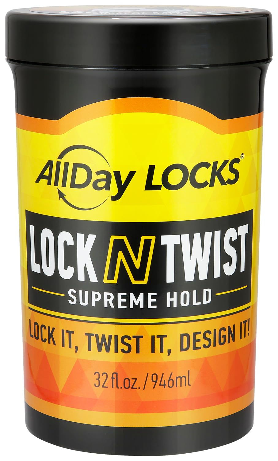 AllDay Locks jar front view showing label and strong-hold benefit
