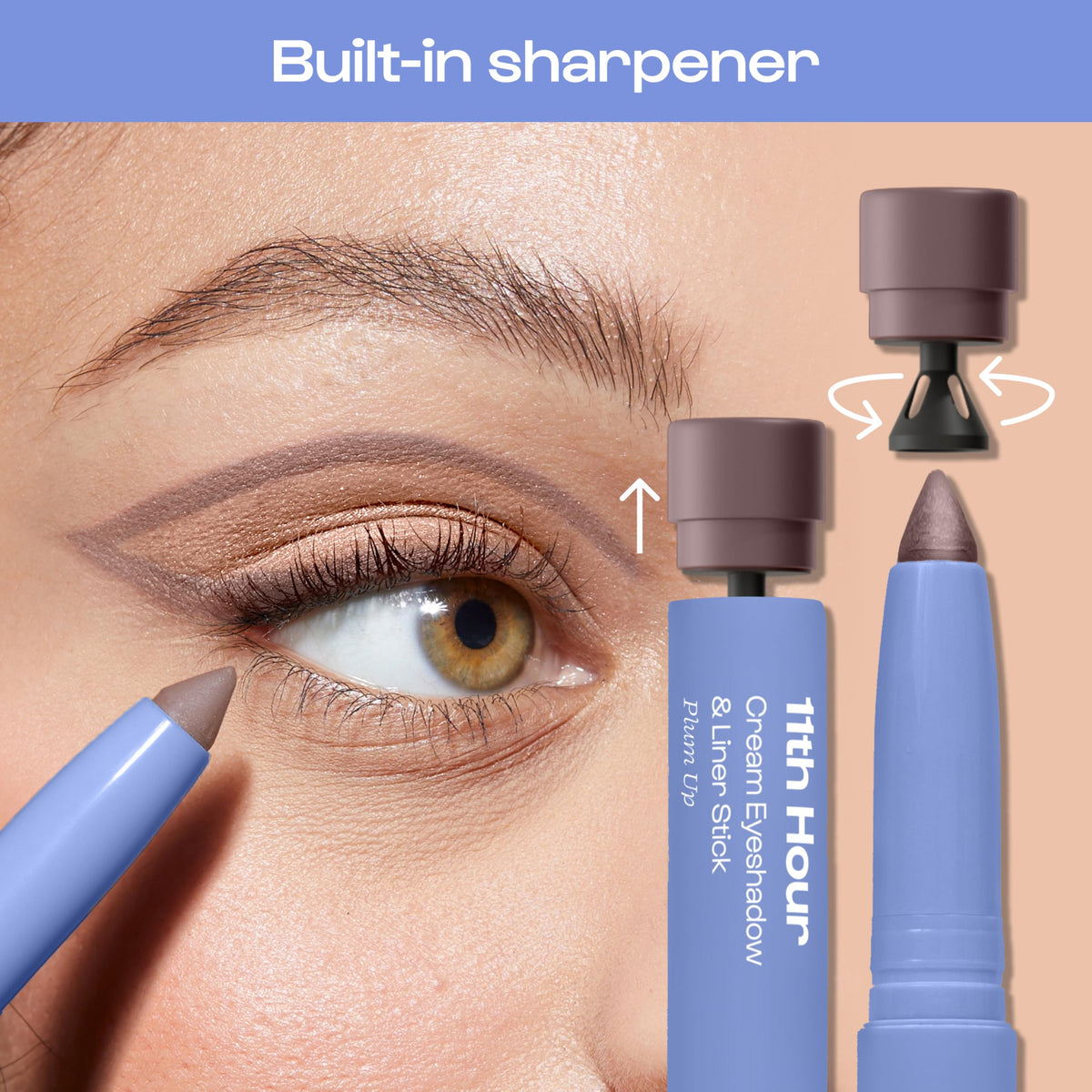 ALLEYOOP used as eyeliner showing sharp precise line and control