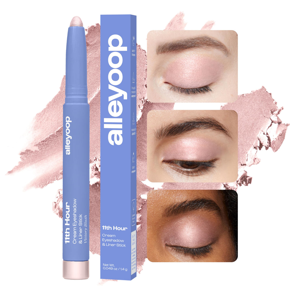 ALLEYOOP closeup of stick tip highlighting creamy glide for easy blending