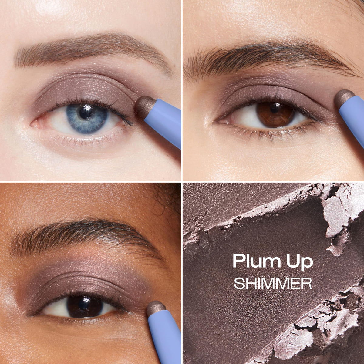 ALLEYOOP texture swatch on skin showing shimmer payoff and blendability