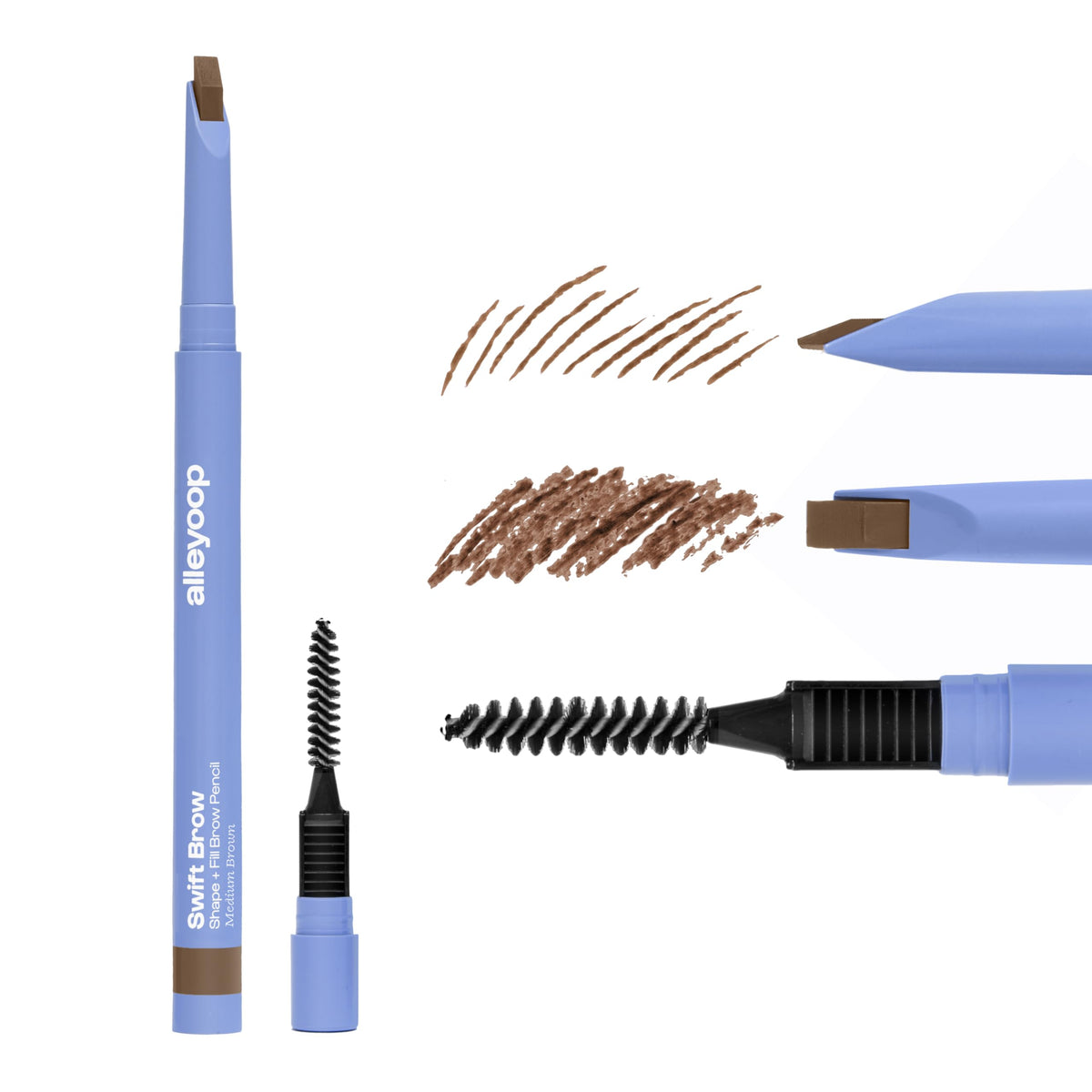ALLEYOOP front packaging showing compact all-in-one pencil and shade