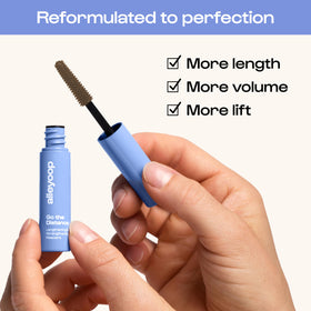 ALLEYOOP lashes before and after showing visible length and clean definition