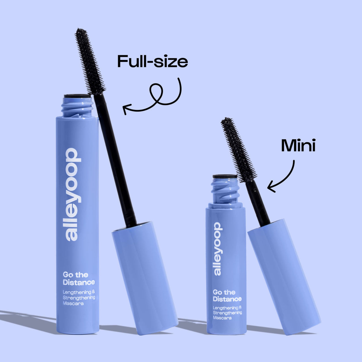 ALLEYOOP open tube revealing brown shade and buildable length benefit