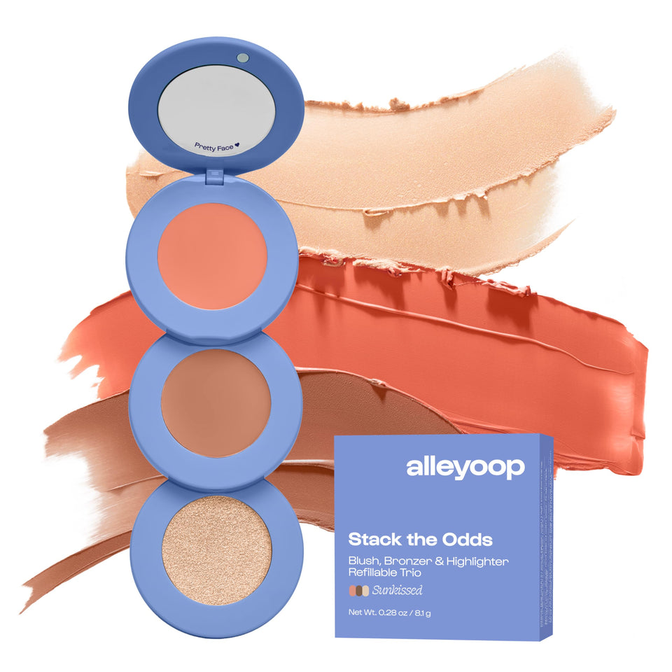 ALLEYOOP front compact showing stackable design and travel convenience