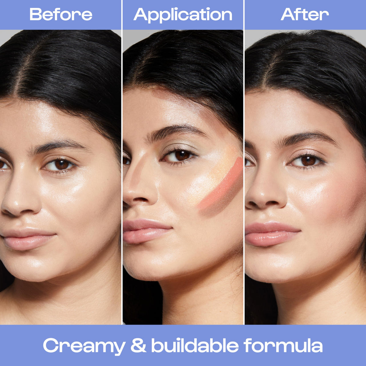 ALLEYOOP color swatches on arm showing buildable pigment and true shades