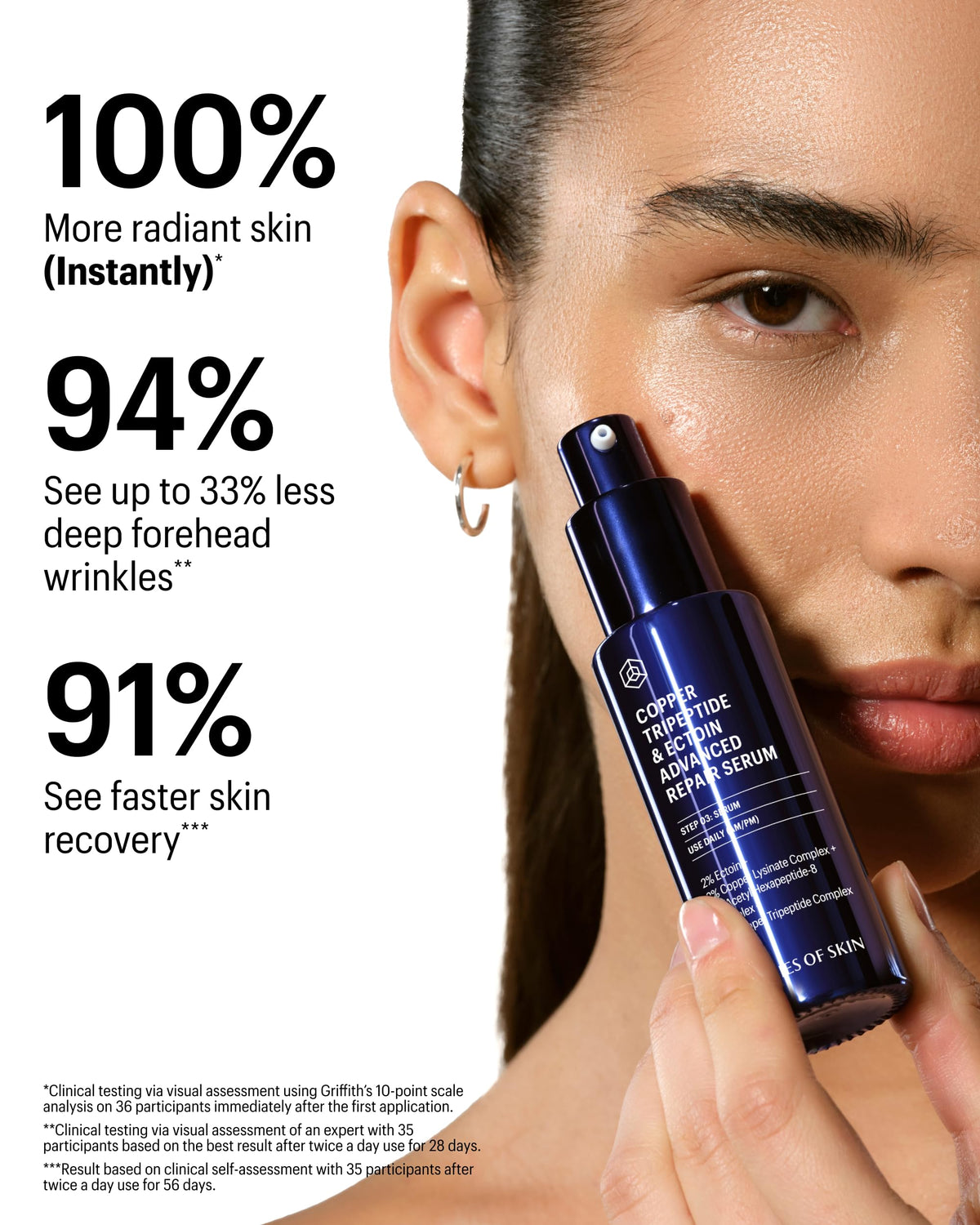 Allies of Skin serum applied under foundation illustrating smooth layering benefit