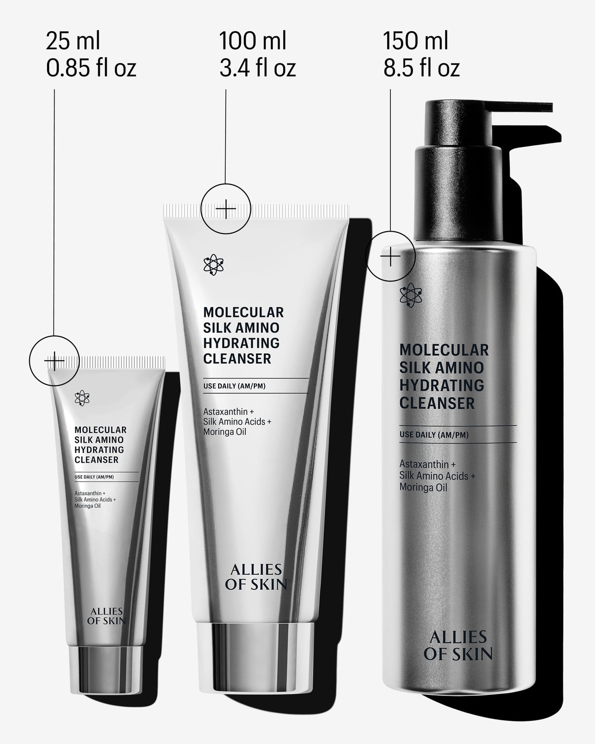 Allies of Skin placed on bathroom counter in routine setting, evokes daily skincare use