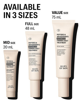 Allies of Skin ingredient list label showing active complexes and antioxidant benefits