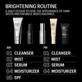 Allies of Skin product styled with model showing brighter, even-looking complexion