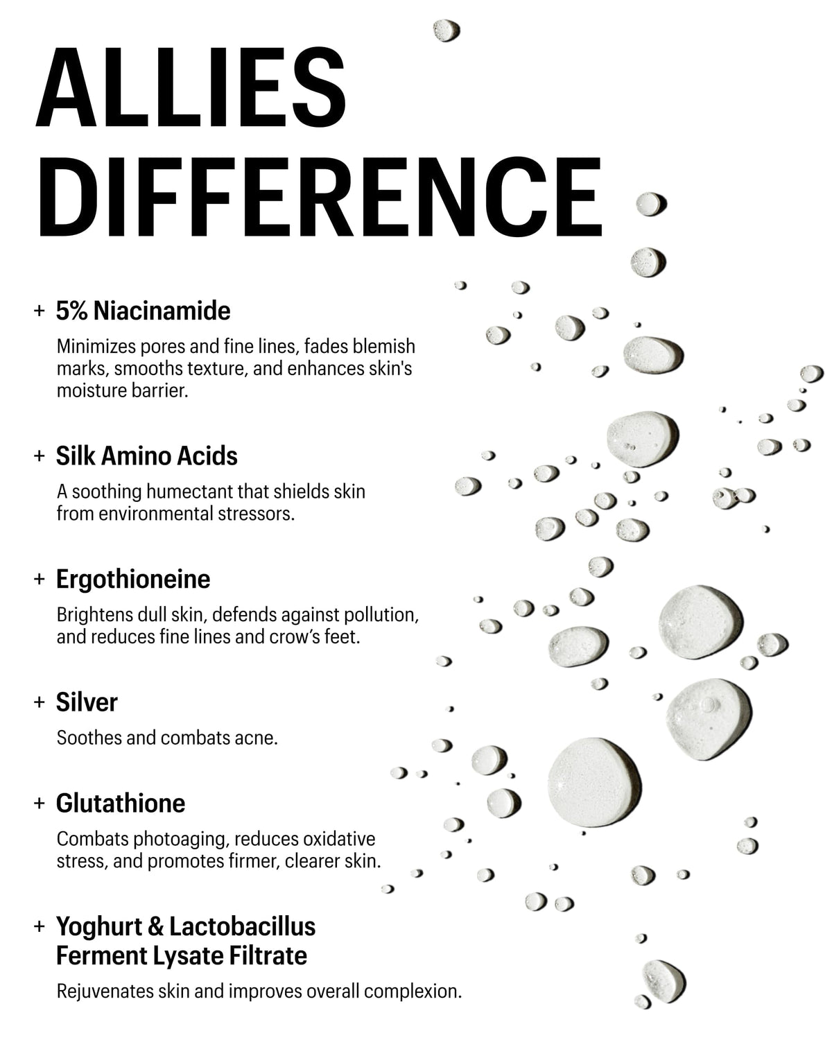 Allies of Skin close-up texture of mist droplets demonstrating gentle absorption benefit