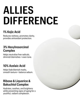 Allies of Skin serum on bathroom vanity staged for daily skincare routine inspiration