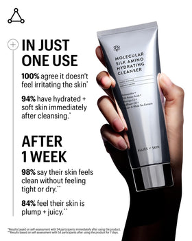 Allies of Skin gel-cream texture close-up demonstrating hydrating feel