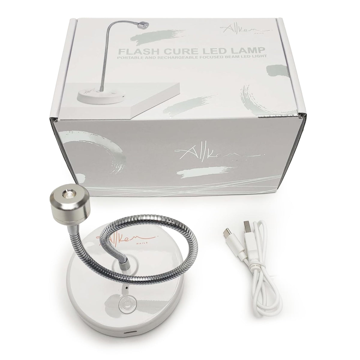 ALLKEM lamp curing gel polish on nails showing quick flash cure and accuracy benefit