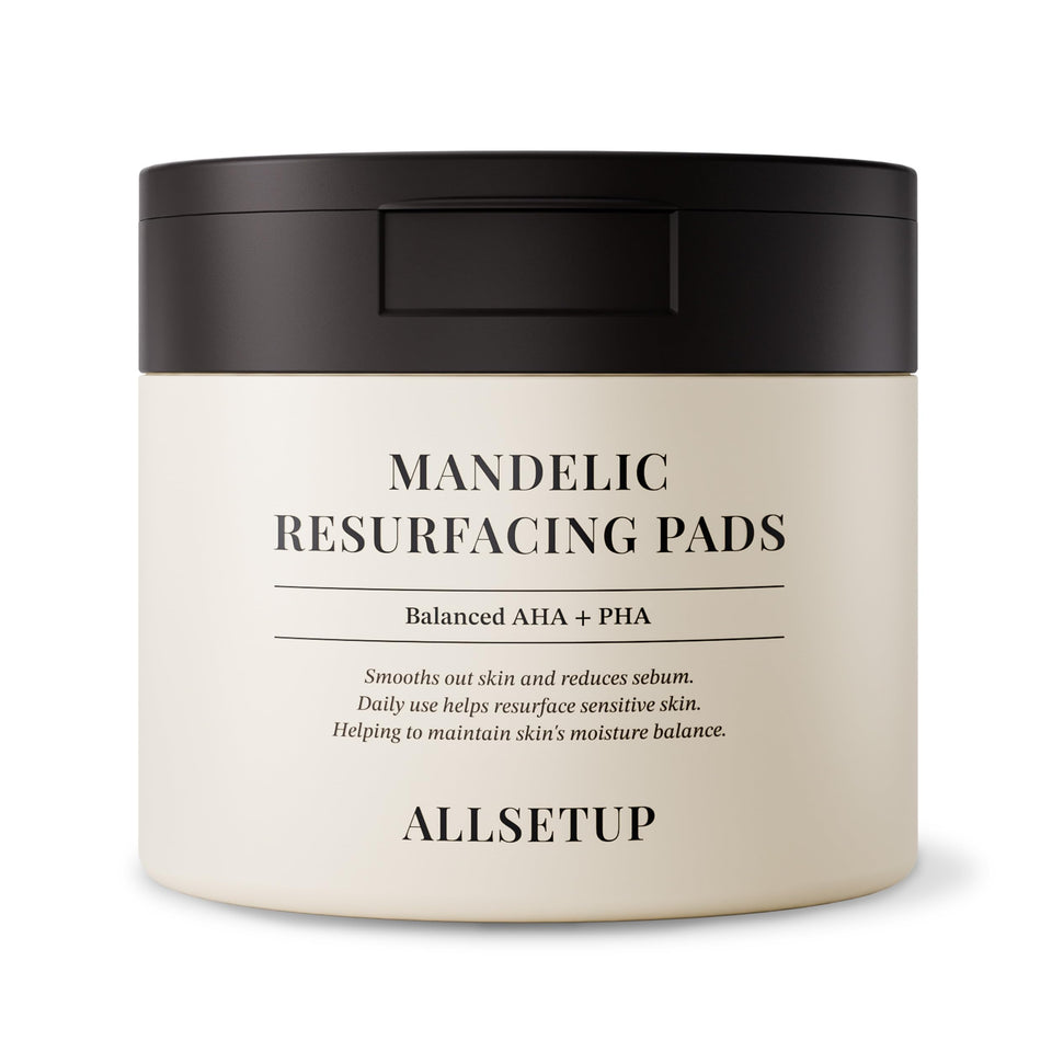 ALLSETUP front packaging showing 70-pad jar and label benefits