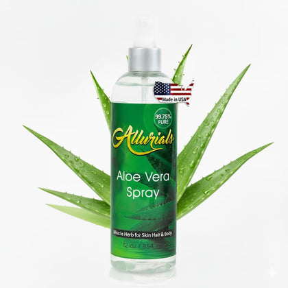 Allurials front packaging 12oz bottle showing clean label and size, promoting pure hydration