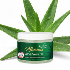 Allurials front packaging showing 12 oz jar and clear gel for hydration