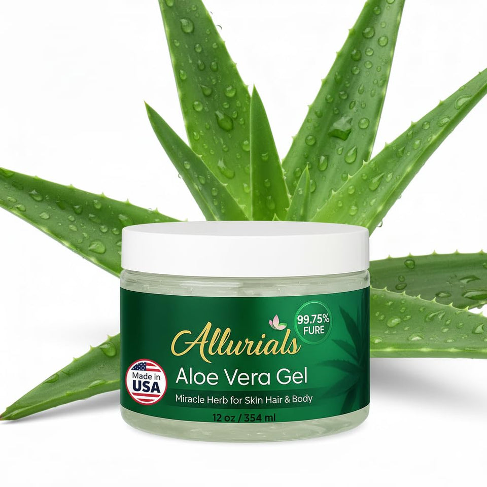 Allurials front packaging showing 12 oz jar and clear gel for hydration