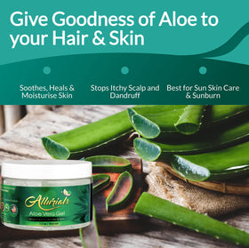Allurials gel used on hair showing scalp soothing and improved manageability