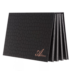 Allwon front closed black book-shaped palette showing compact professional storage benefit