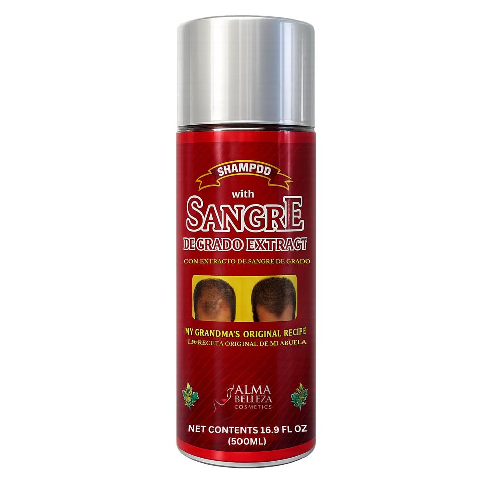 Alma Belleza front bottle shot showing label and 16 fl oz size, highlighting natural benefits