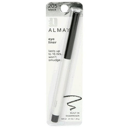 Almay black eyeliner front packaging showing product and benefits
