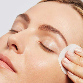 Almay pad in use removing waterproof mascara demonstrating gentle performance