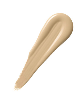 Almay foundation texture close-up showing soft-matte finish benefit