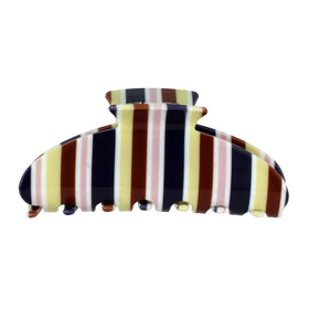 Almere front view of yellow multi-stripe clip showing style and secure hold