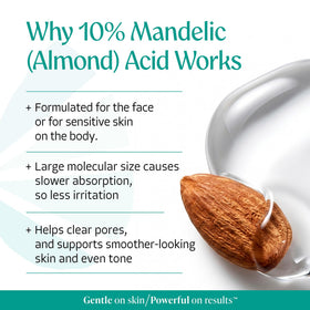 Almond Clear applied to upper back demonstrating body use to reduce bumps and congestion