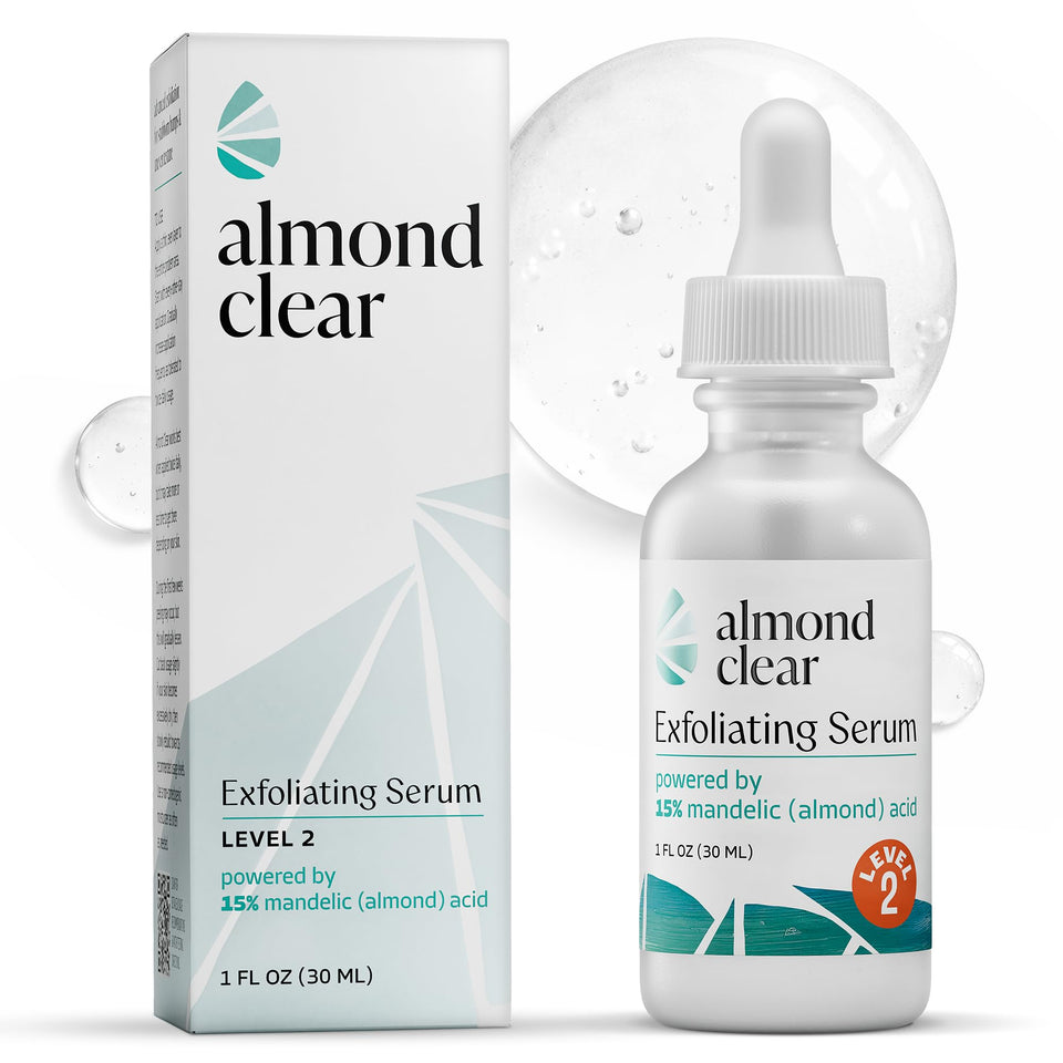 Almond Clear front bottle showing clean packaging and product benefit