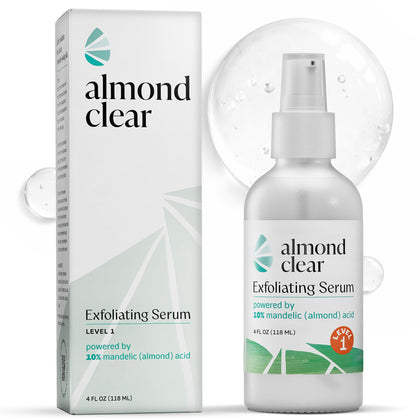 Almond Clear front bottle showing clean packaging and size benefit