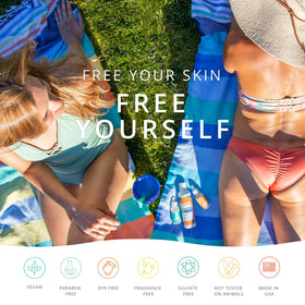 Almond Clear product label showing ingredients and free-from benefits