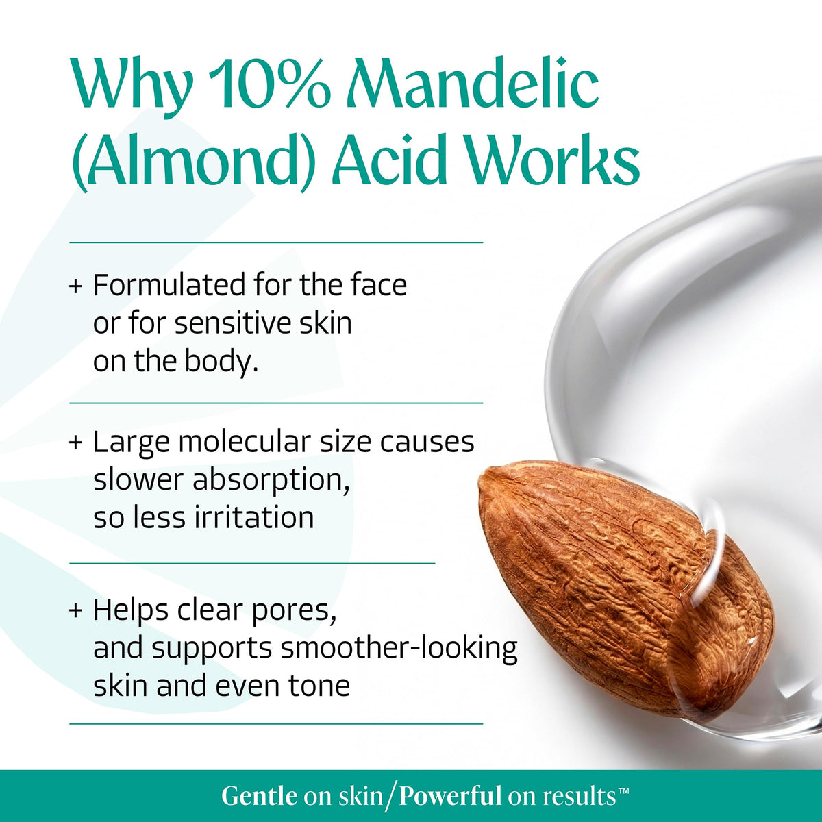 Almond Clear next to a coin to show the 4oz size and value