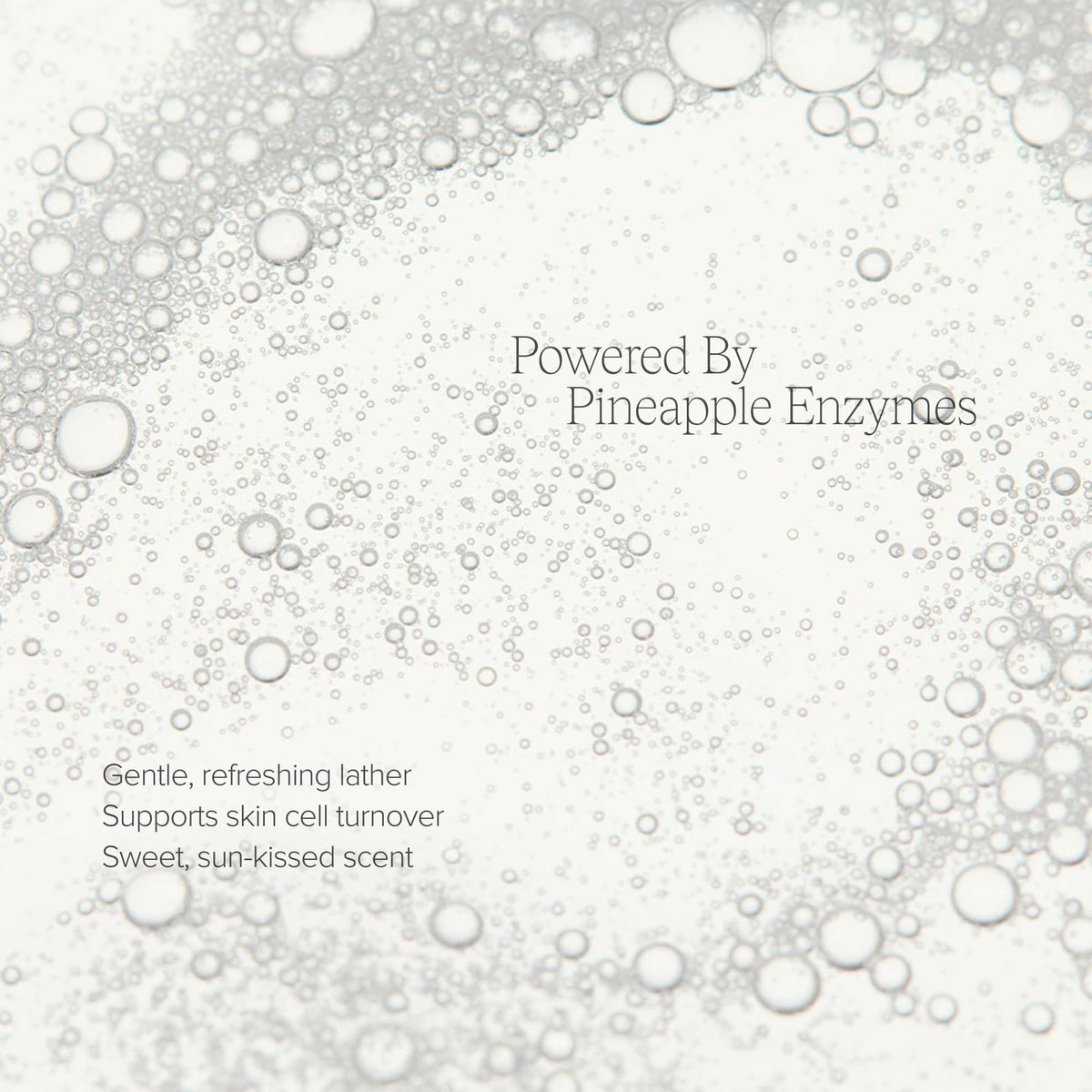 Alo cleanser in hand being rinsed, demonstrates gentle daily use