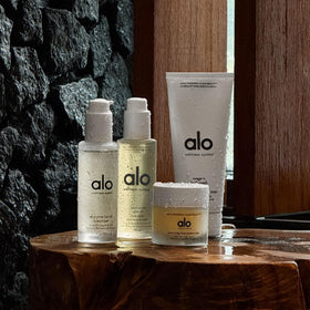 Alo Mega-C lather texture on hand showing magnesium-infused creamy foam benefit