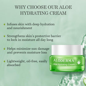 Aloderma application on hand demonstrating lightweight spreadability and quick absorption