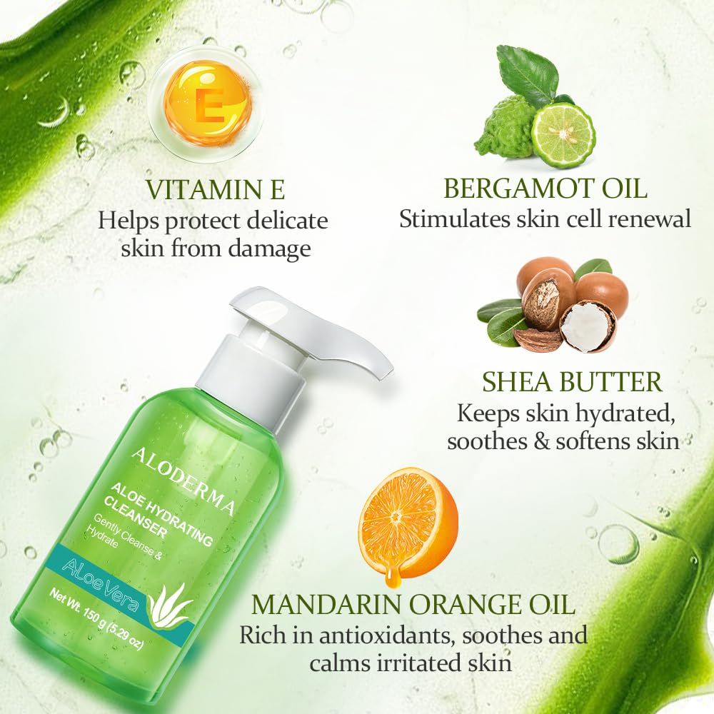 Aloderma cream texture on hand showing silky hydration and lightweight feel