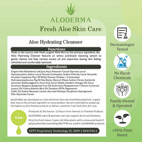 Aloderma foaming lather on palm demonstrating gentle effective cleansing action