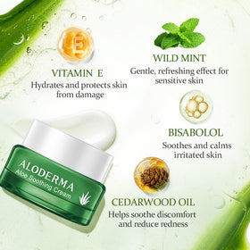 Aloderma open jar with visible cream for easy scoop and spread