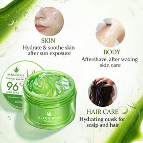 Aloderma label with ECOCERT and USDA organic seals verifying certified sourcing