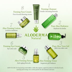 Aloderma jar on bathroom shelf in lifestyle setting conveying daily routine benefit