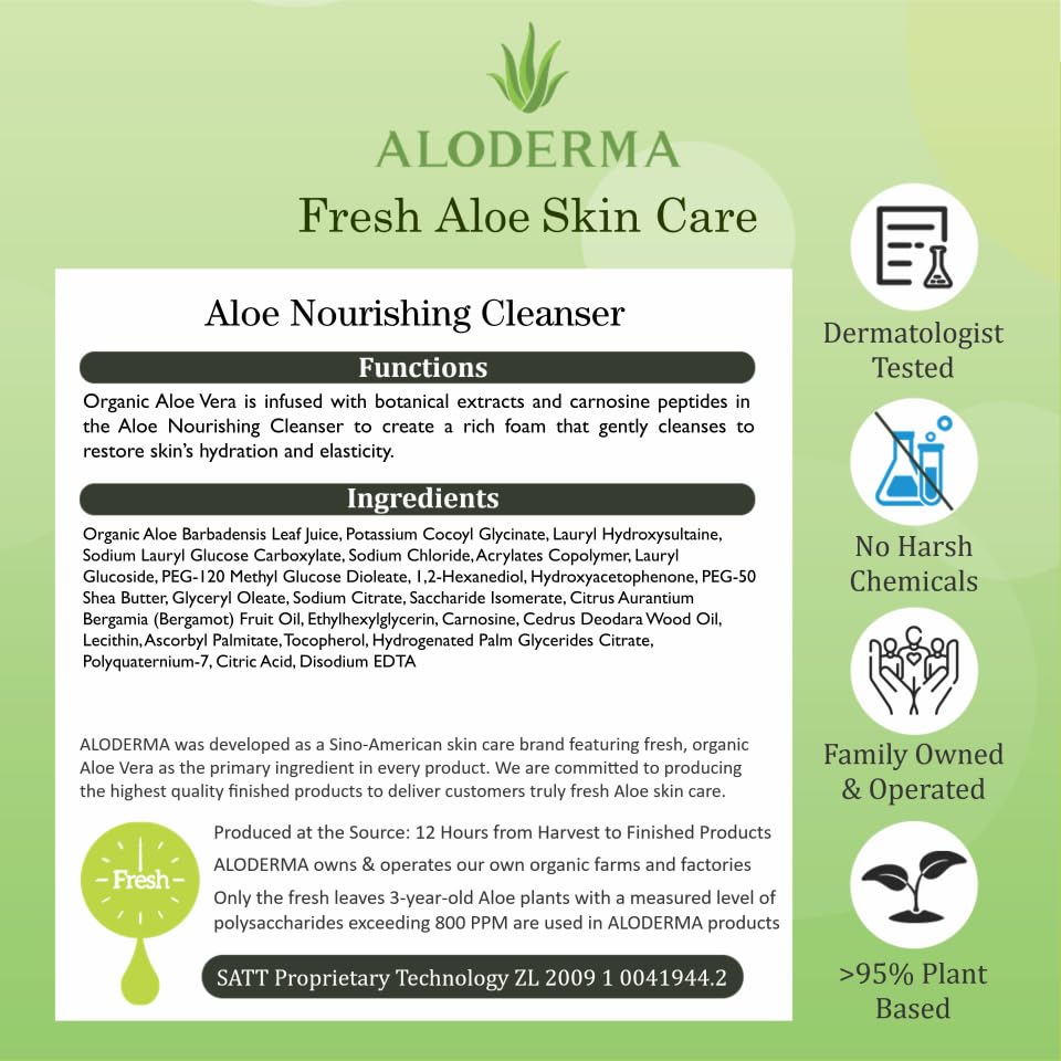 Aloderma bottle on bathroom shelf promoting daily skincare routine