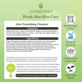 Aloderma bottle on bathroom shelf promoting daily skincare routine