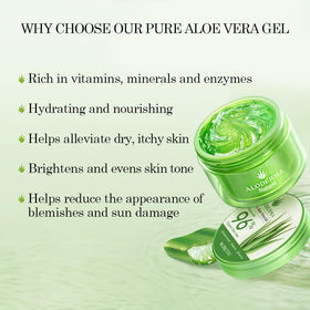 Aloderma gel texture close-up highlighting lightweight, fast-absorbing hydration