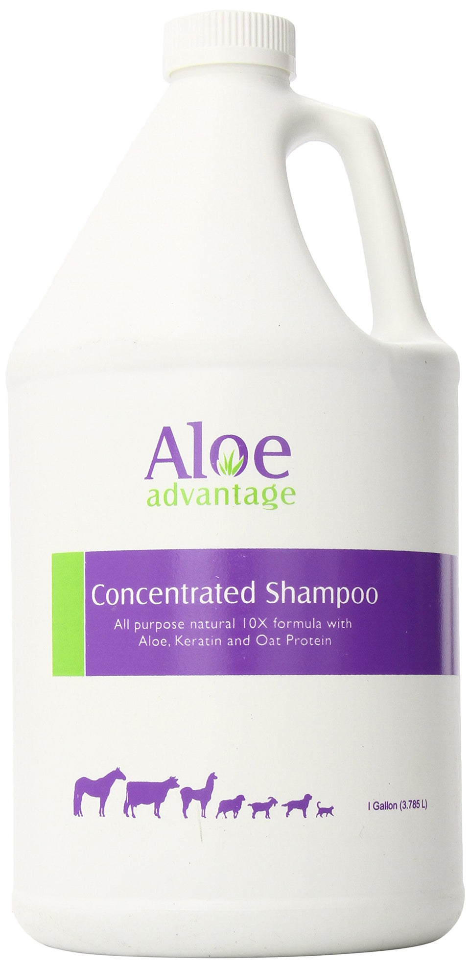 Aloe Advantage gallon front label showing product branding and benefits