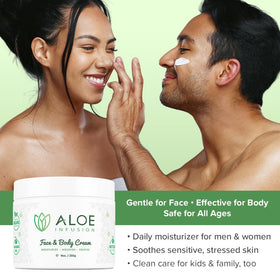 Aloe Infusion label close-up spotlighting natural ingredients and transparency benefit