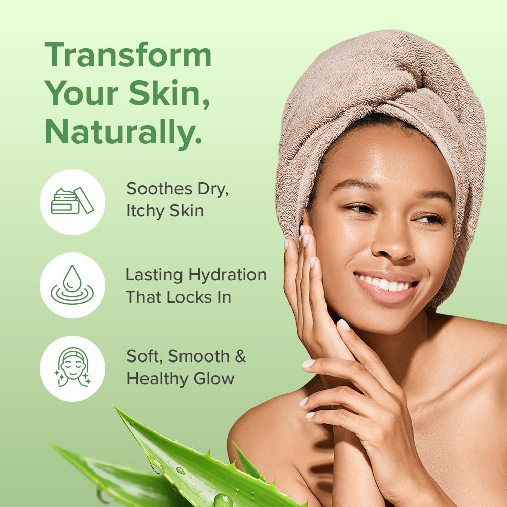 Aloe Infusion open jar cream texture highlighting lightweight absorbency benefit