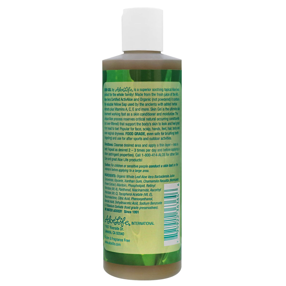 Aloe Life gel texture close-up displaying smooth, hydrating consistency
